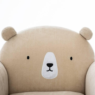 Poltrona Bambini Orso Beige con Orecchie
