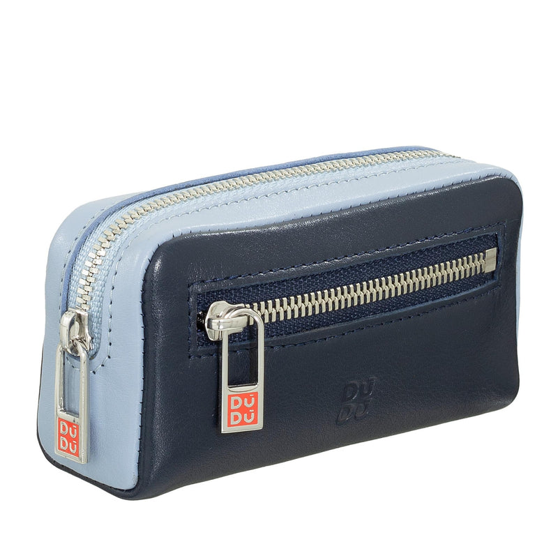 Dudubags Portachiavi in Pelle Vitello Navy Unisex