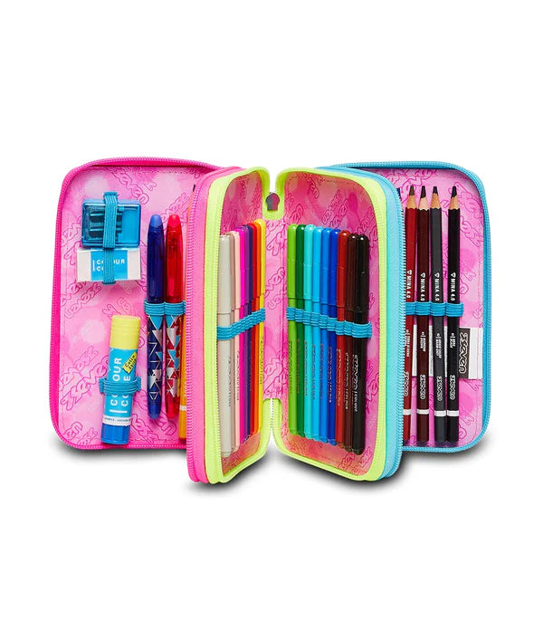 Set Da 3 Astucci Portapenne In Rete Oxford: Trasparenti, Con Zip, Leggeri, Per Scuola E Ufficio (Nero, Bianco, Grigio)