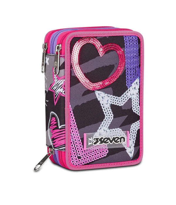 Astuccio 3 Zip Seven Draft Heart