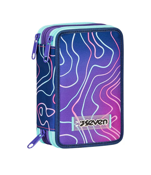 Astuccio 3 Zip Seven Mapset Girl