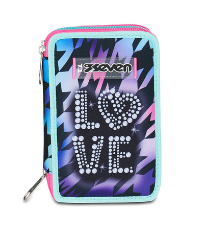 Astuccio 3 Zip Seven Glow Love