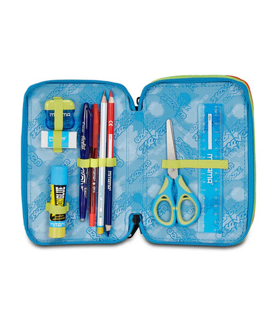 Astuccio 3 Zip Seven Scribbled Flame