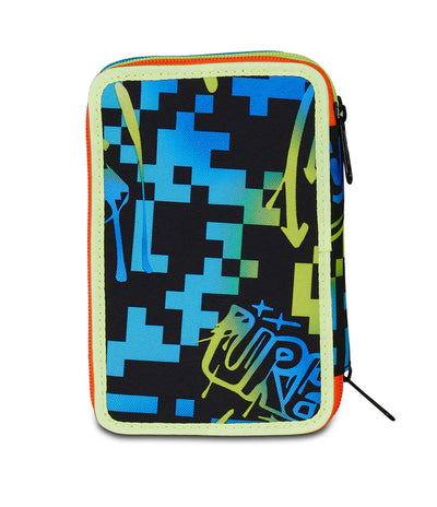 Astuccio 3 Zip Seven Scribbled Flame