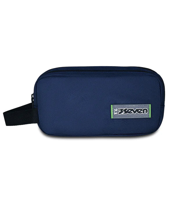 Astuccio Grande Capacità 3 Scomparti Blu | Porta Penne E Cancelleria In Tessuto Memoria, Pieghevole, 23x13x7 Cm, Ideale Per Scuola, Ufficio E Viaggi