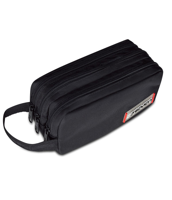 Viquel Astuccio Scolastico 3 Scomparti Grande Capacità In Nylon Nero - Trizip Per Scuola E Ufficio - 2