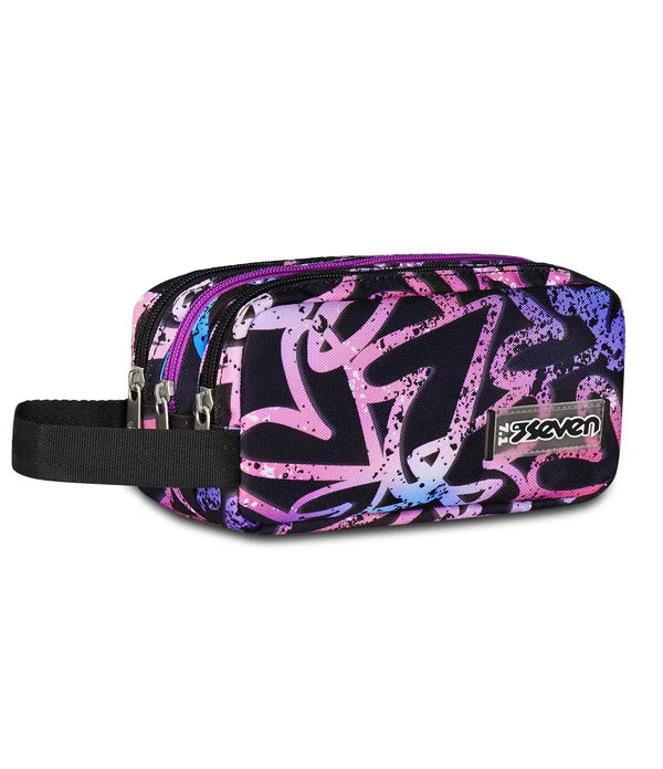 Astuccio Bustina 3 Zip Seven Freethink Girl Hearts