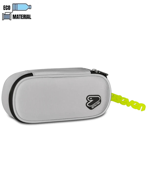 Astuccio Bustina Round Plus in GRS Seven Tech Line Grigio Chiaro