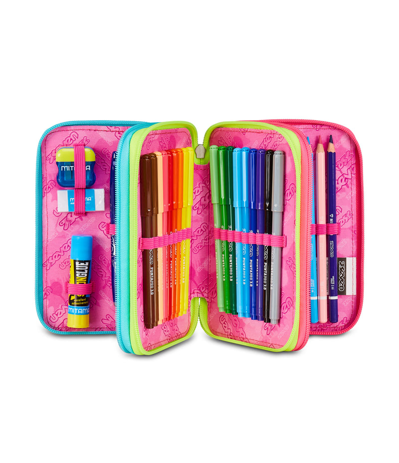 Astuccio 3 Zip Seven Write Down Girl