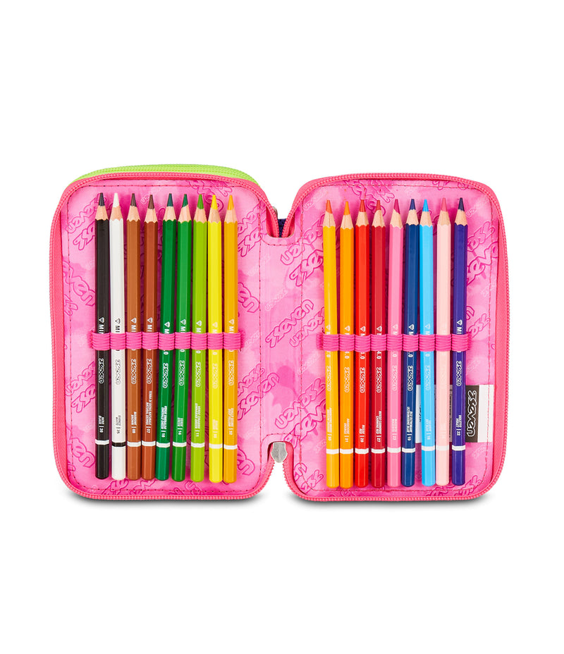 Astuccio 3 Zip Seven Write Down Girl