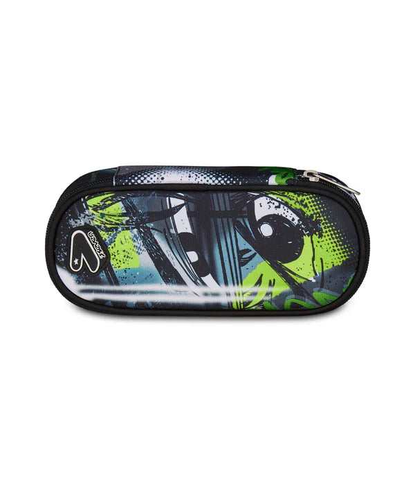 Astuccio Pencil Bag Round Plus in GRS Seven Gray Shadow Green