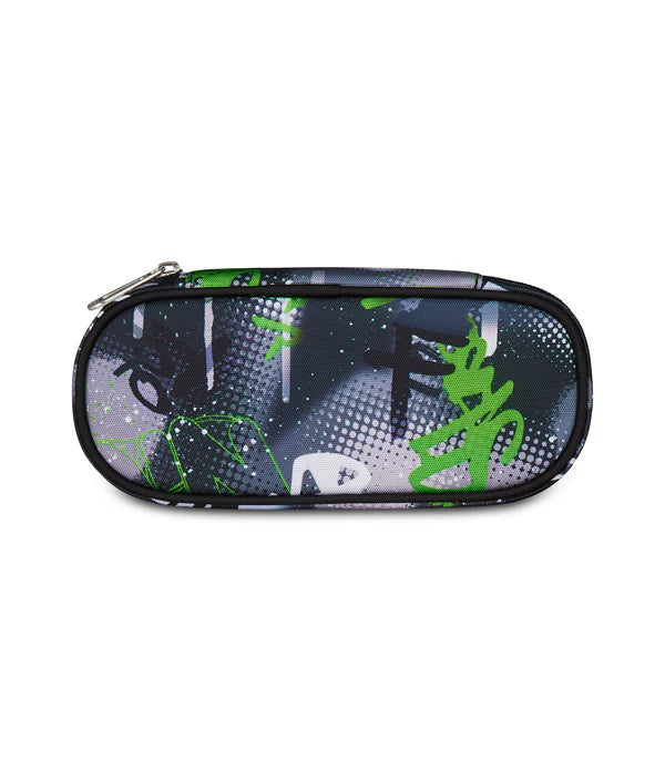 Astuccio Pencil Bag Round Plus in GRS Seven Gray Shadow Green