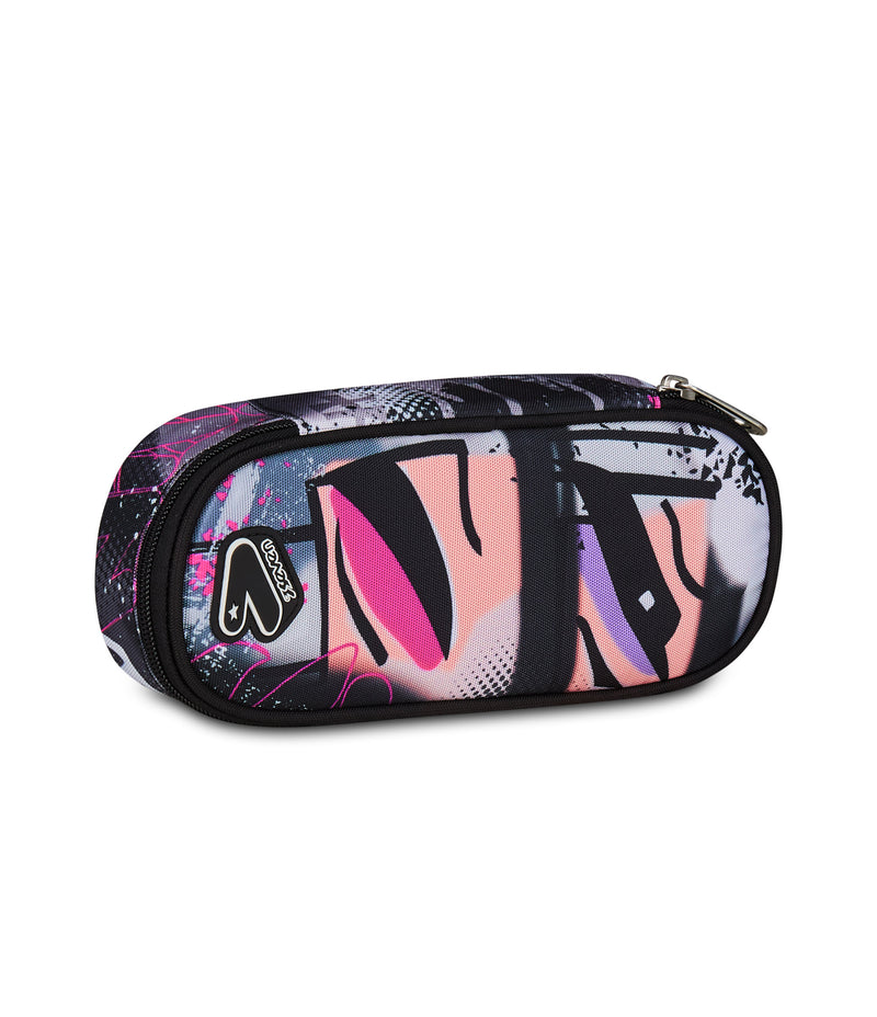 Astuccio Pencil Bag Round Plus in GRS Seven Gray Shadow Pink