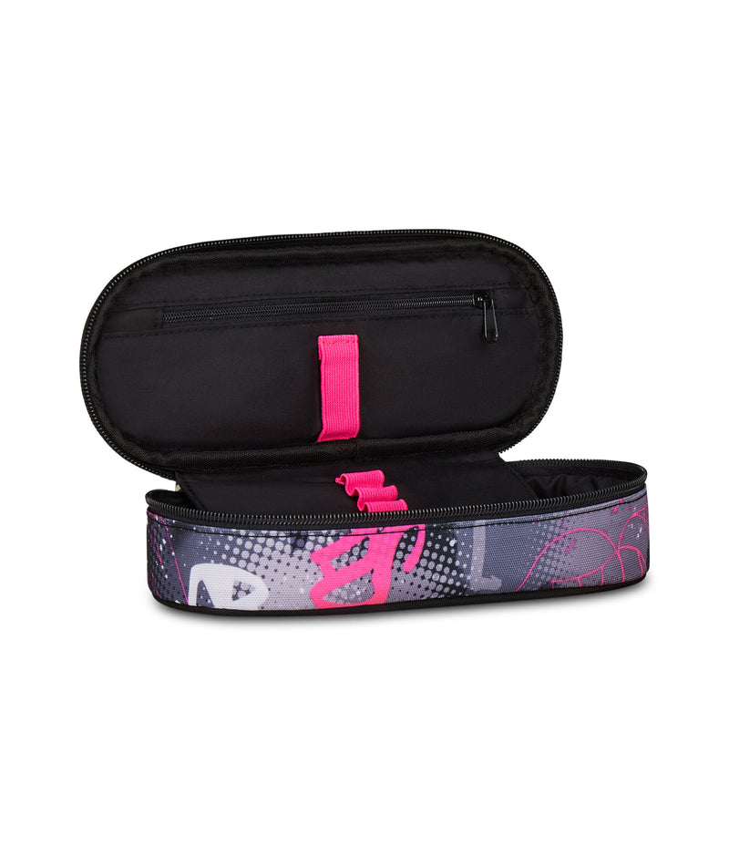 Astuccio Pencil Bag Round Plus in GRS Seven Gray Shadow Pink
