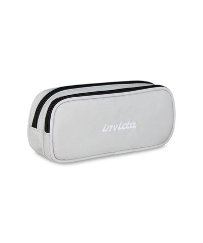 Astuccio 2 Zip Plain in GRS Invicta Pencil Bag Shine Ice