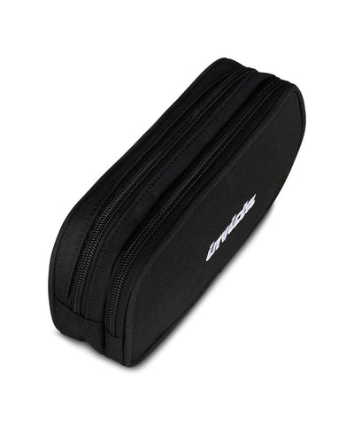 Astuccio 2 Zip Plain in GRS Invicta Pencil Bag Shine Black
