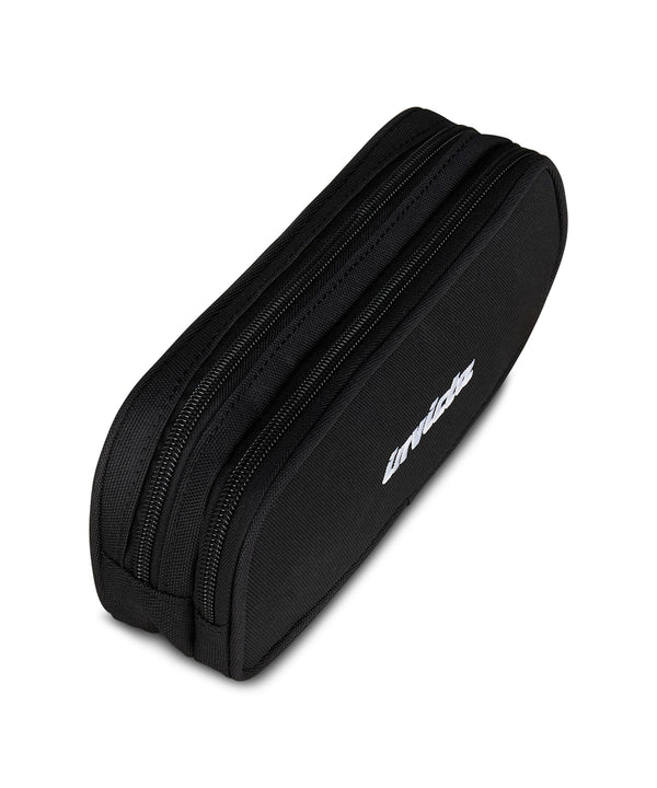 Astuccio 2 Zip Plain in GRS Invicta Pencil Bag Shine Black