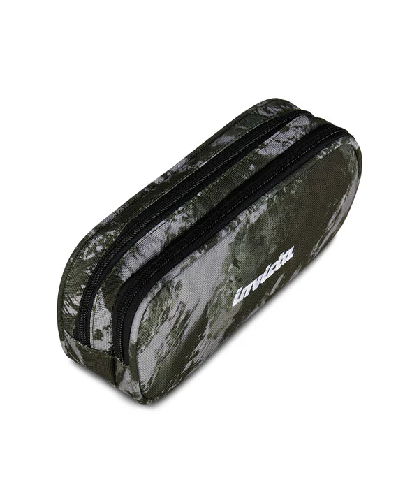 Astuccio 2 Zip Fantasy in GRS Invicta Pencil Bag Green Storm