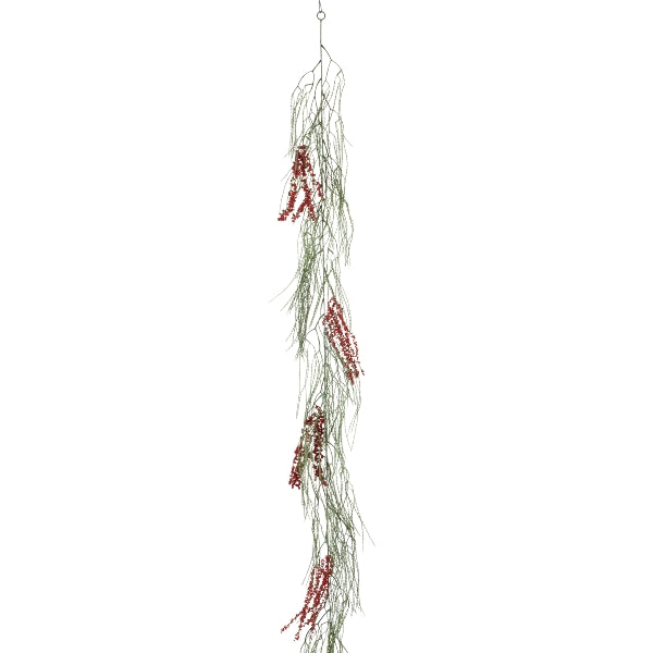 Festone con Bacche Rosso 184 cm