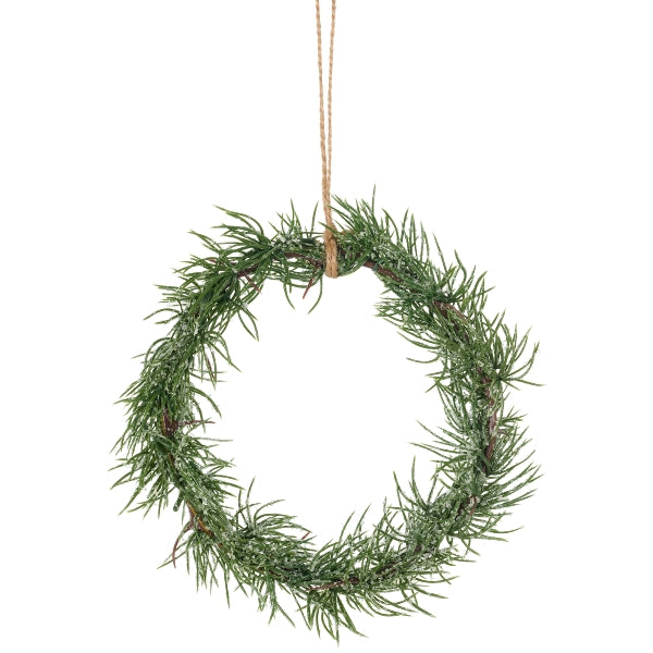 Ghirlanda Cedro Verde Ghiacciato 20 cm