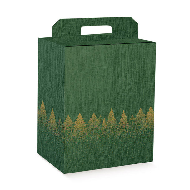 Scatola Porta Panettone e Bottiglia Green Forest 280 x 200 x 350 mm