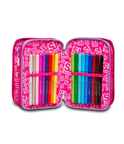 Astuccio 3 Zip Sj Gang Heart Lolly