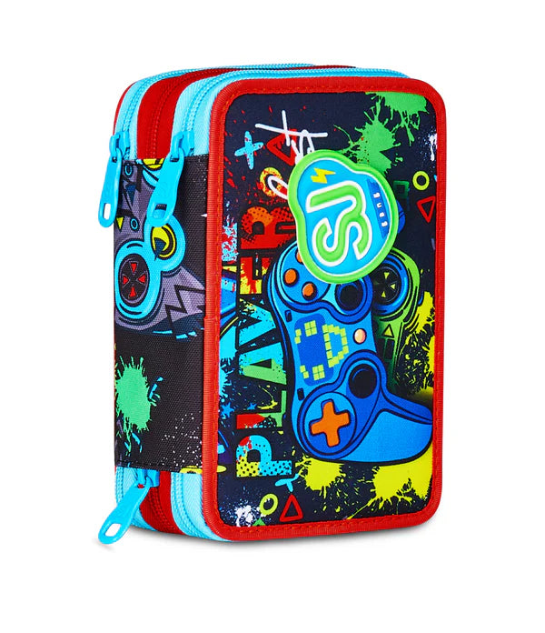 Astuccio 3 Zip Sj Gang Game-Led Boy