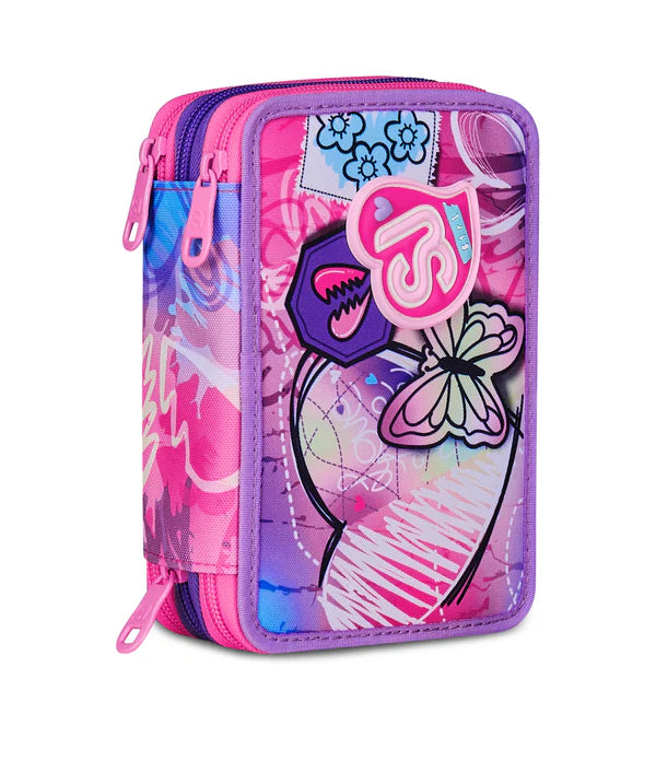 Astuccio 3 Zip Sj Gang Tinypatch Girl