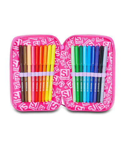 Astuccio 3 Zip Sj Gang Flyunicorn Girl