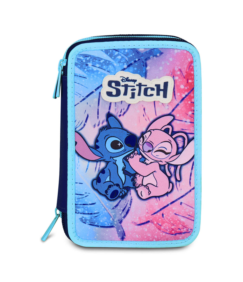 Astuccio 3 Zip Lilo & Stitch Cute And Fluffy