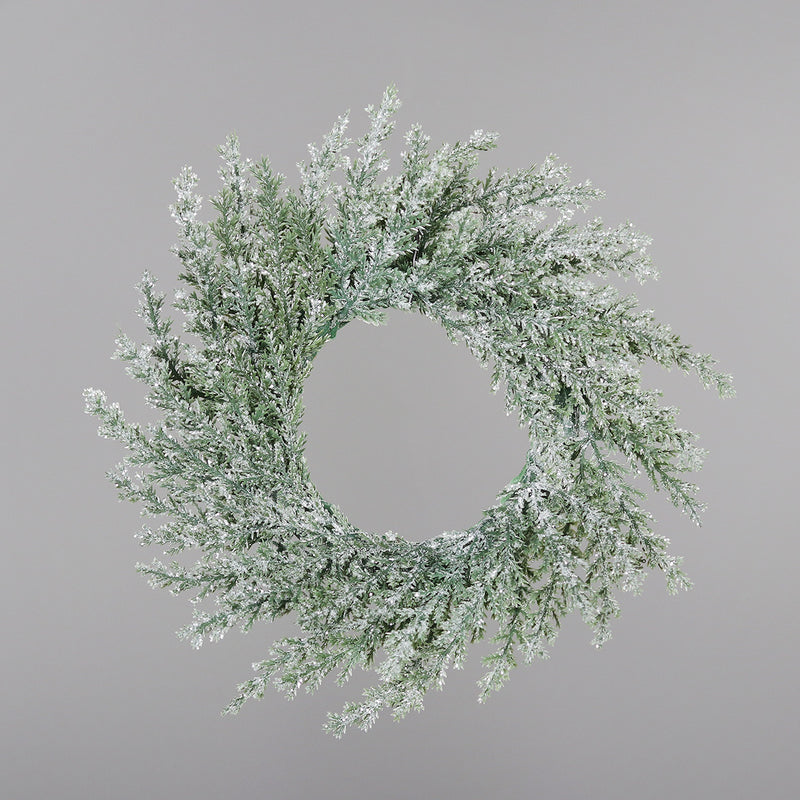 Ghirlanda Cipresso Glitter in PVC 27 cm