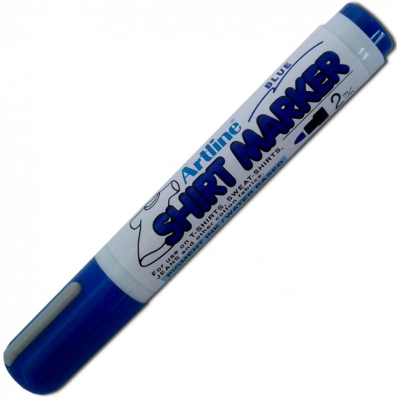 Pennarello Marcatore Artline T-Shirt a Punta Conica 2 mm per Tessuto Blu
