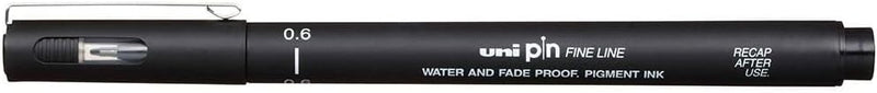 Marcatore a Penna Uni Pin Fineliner con Punta 0,6 mm Nero
