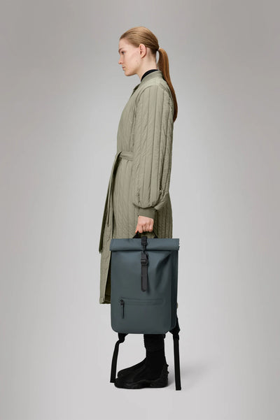 Zaino RAINS Rolltop Rucksack Impermeabile W3 Lagoon