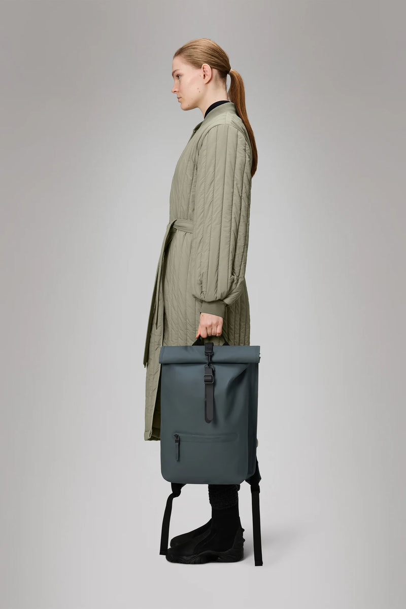 Zaino RAINS Rolltop Rucksack Impermeabile W3 Lagoon