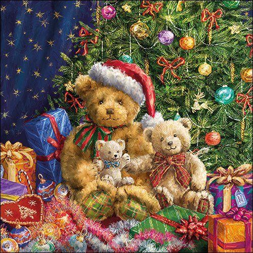 Tovaglioli in Carta XMAS Bears a 3 Veli 33 x 33 cm - 20 pezzi