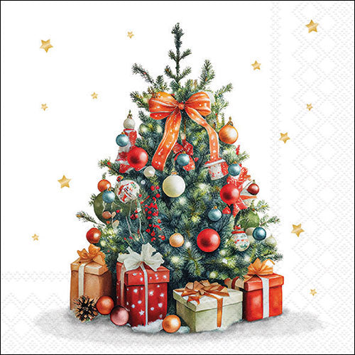 Tovaglioli in Carta XMAS Tree a 3 Veli 33 x 33 cm - 20 pezzi