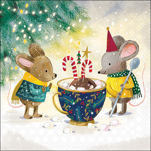Tovaglioli in Carta Marshmallow Festivity a 3 Veli 33 x 33 cm - 20 pezzi
