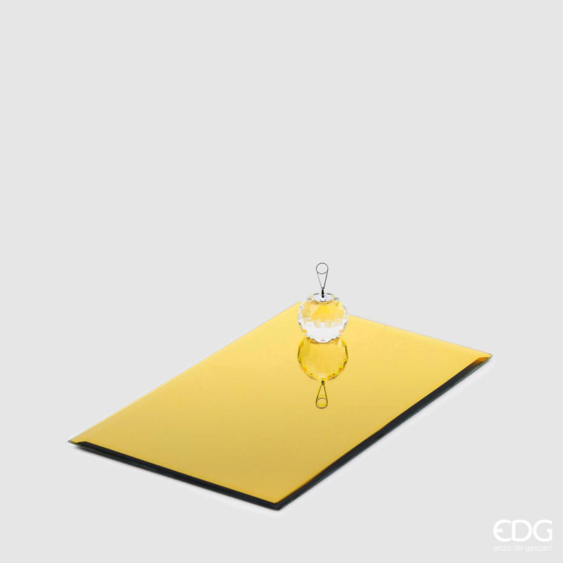 Base Specchio Rettangolare Oro 30 x 18,5 cm