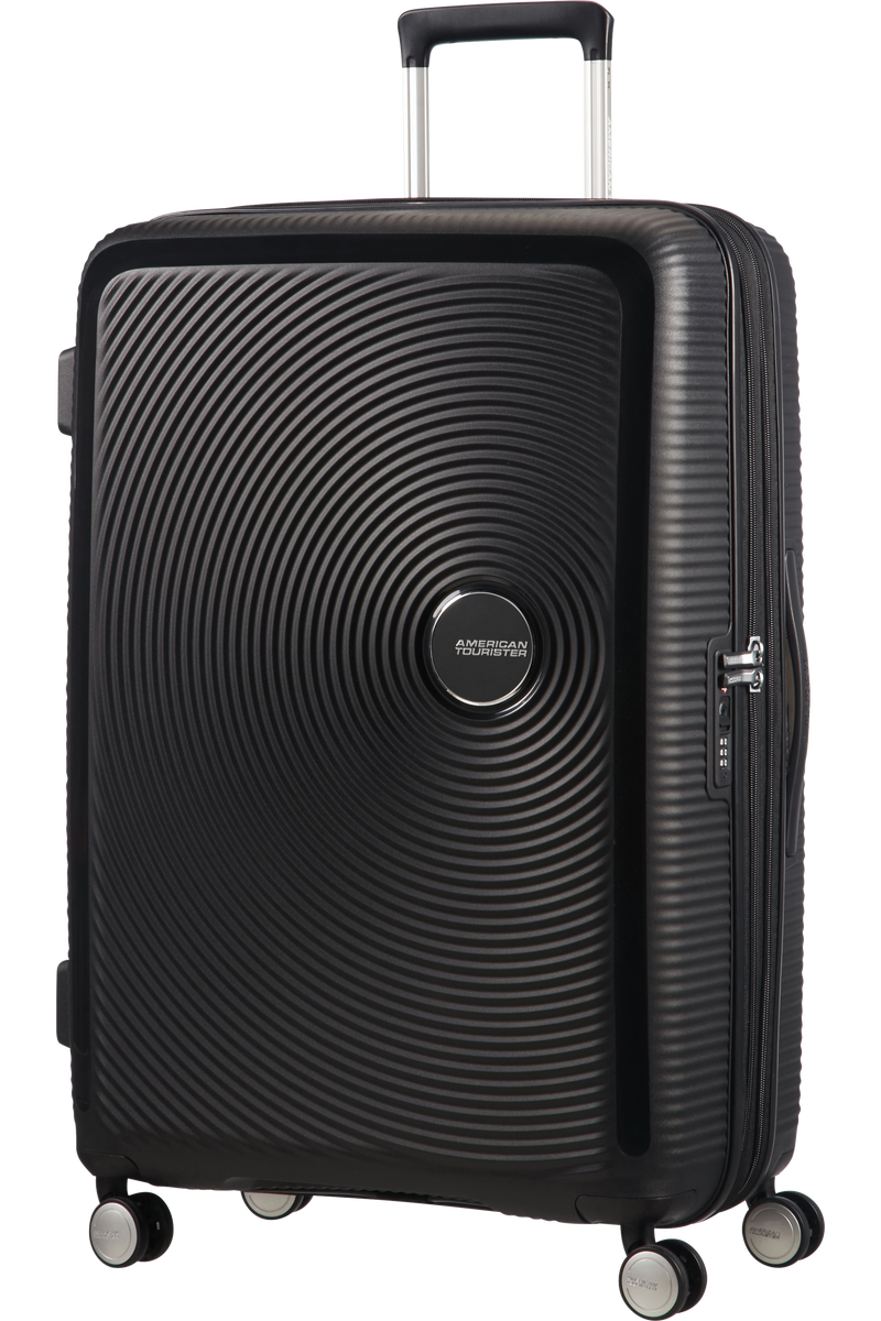 Valigia Grande Espandibile American Tourister Soundbox Spinner 77 cm con TSA Bass Black