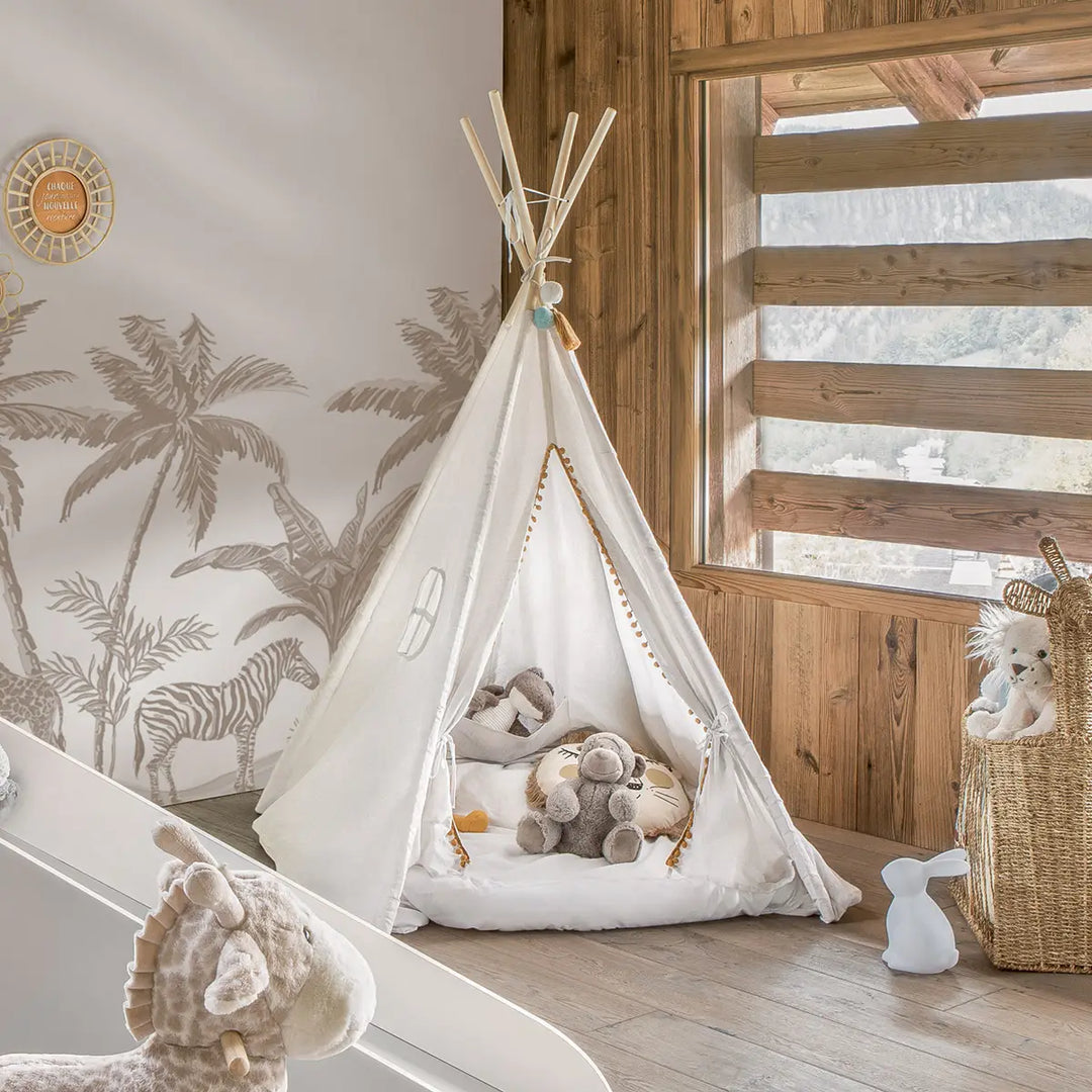 ED ENJOY HOME Tenda Con Occhielli 140x240 Cm Bianca Con Ricami Argento - Collezione Smarties