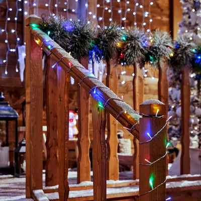 Filo Luci Argentato 300 LED Multicolor 4 mt