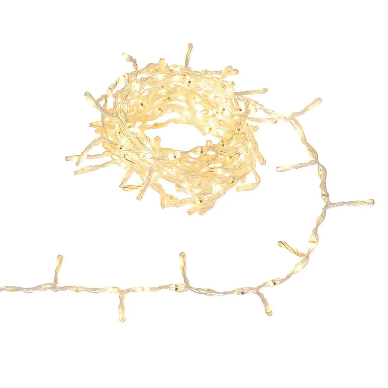 Filo Luci Argentato 300 LED Bianco Freddo e Classico 4 mt