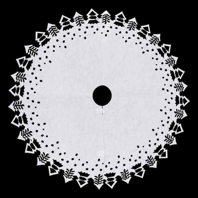 Copri Base per Albero con Centrino Bianco 100 cm