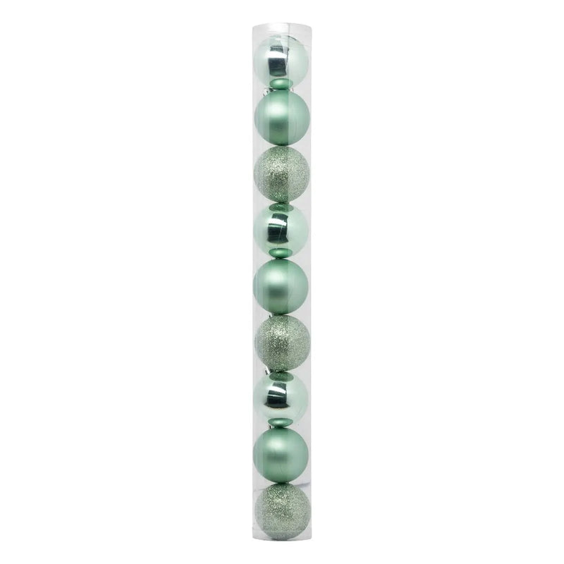 Sfera in PVC Verde Mandorla 6 cm - 9 pezzi