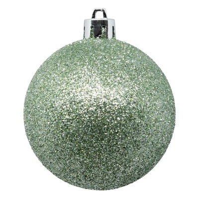 Sfera in PVC Verde Mandorla 6 cm - 9 pezzi