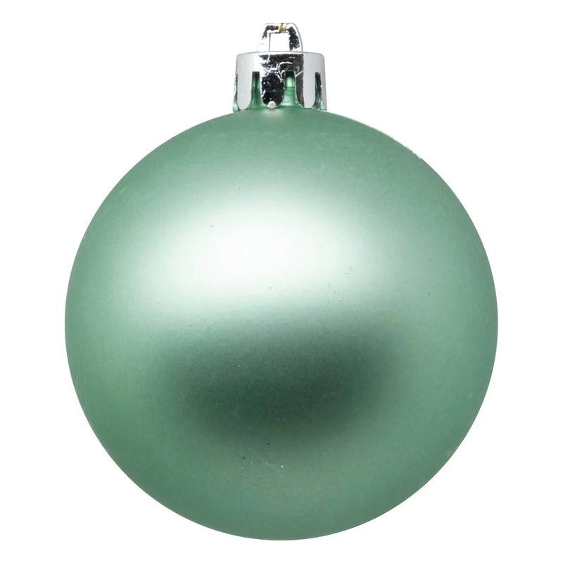 Sfera in PVC Verde Mandorla 6 cm - 9 pezzi