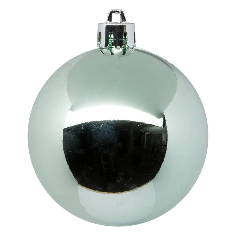Sfera in PVC Verde Mandorla 6 cm - 9 pezzi