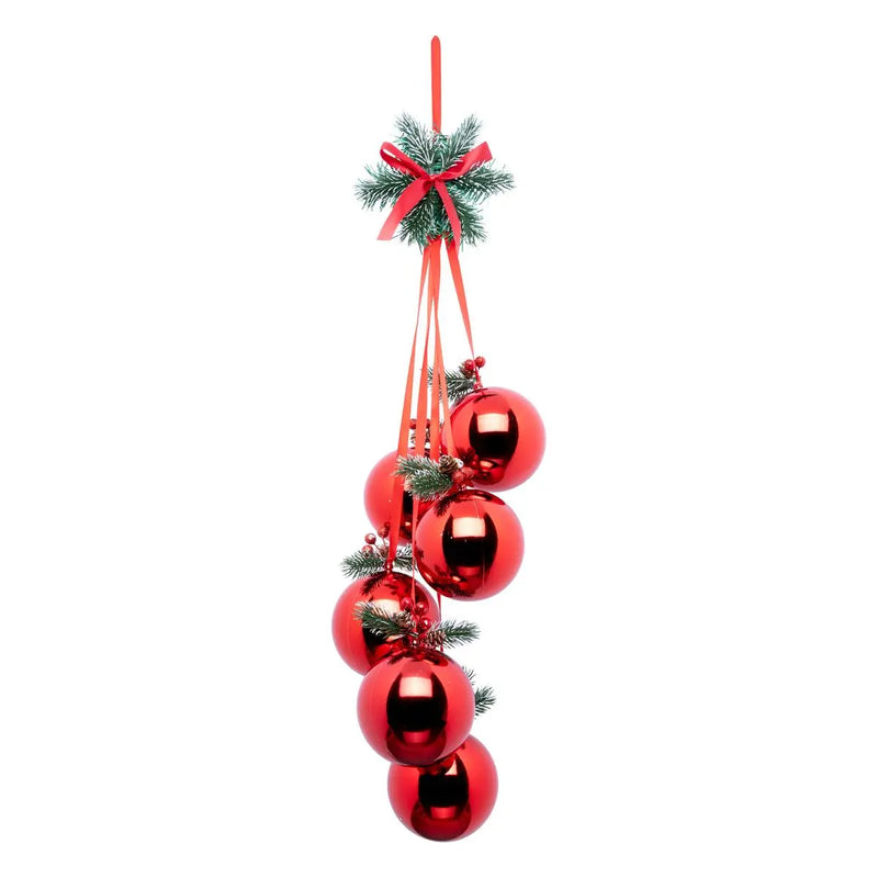 Sfera Grappolo in PVC Rosso 70 cm