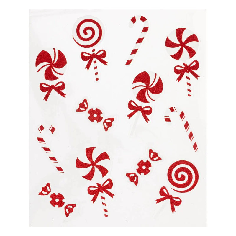 Vetrofania Candy Rosso e Bianco 29 x 35 cm